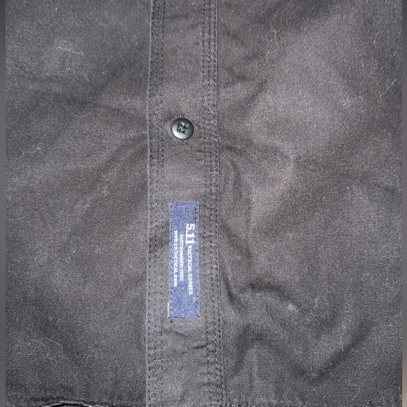 511 Tactical Shirt / Mens Medium-Vented Button Down Utility Short Sleeve~ Black - Picture 4 of 7